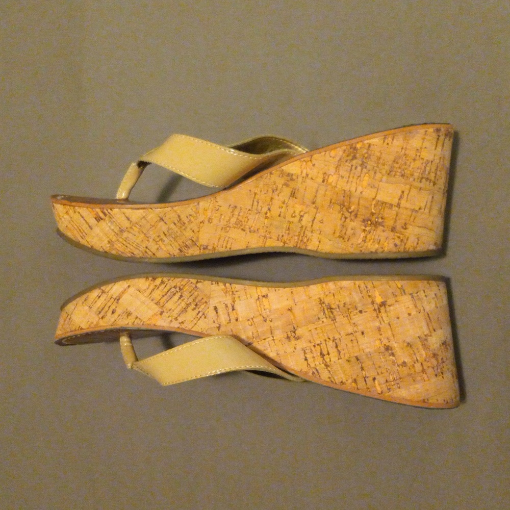 Sam Eldeman Cork Wedge Sandals Size 7.5 - Picture 4 of 8